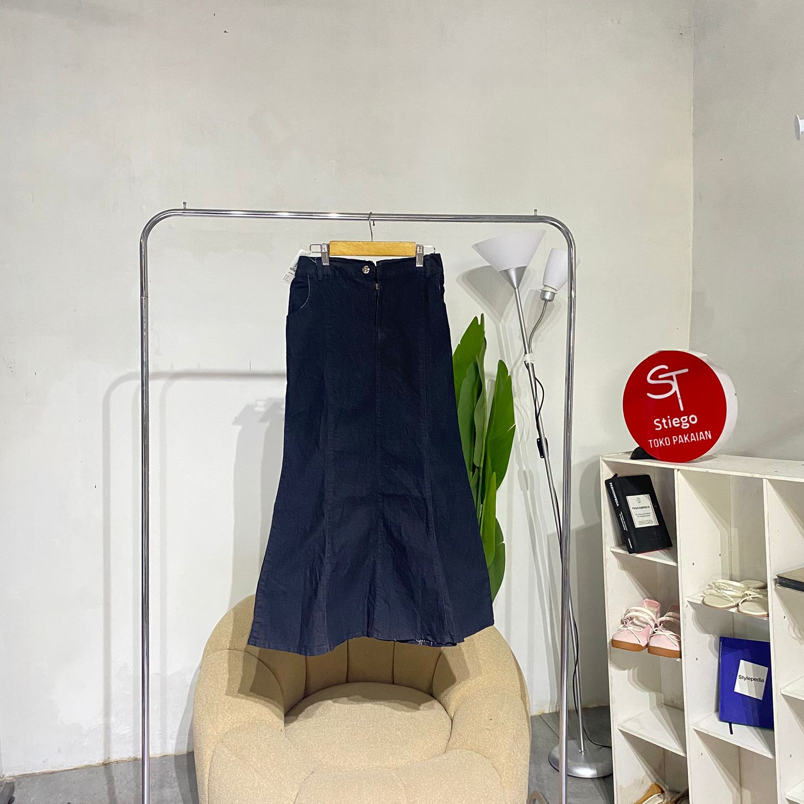 Rok jeans wanita malala duyung