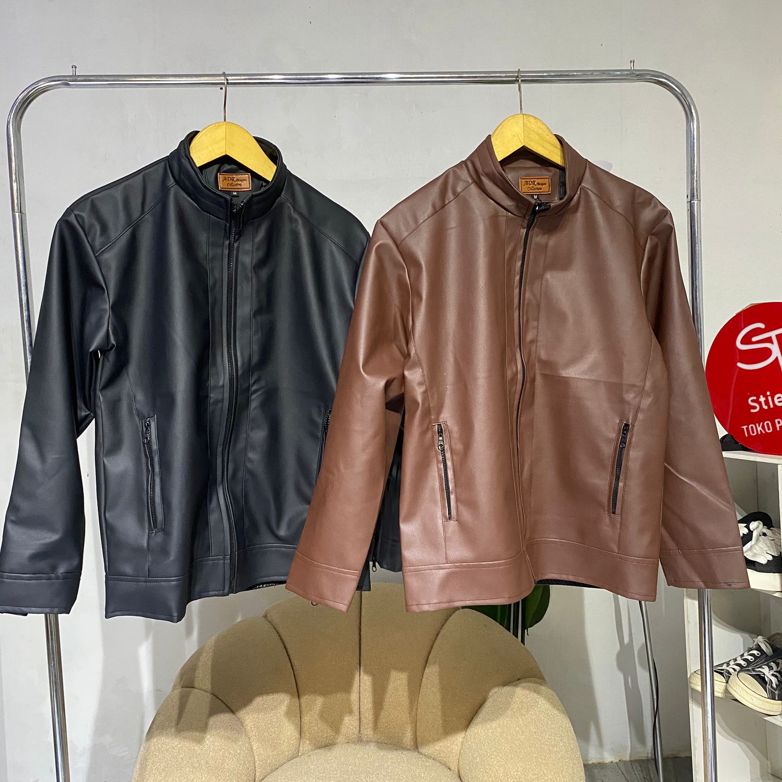 jaket semi kulit pria M-L