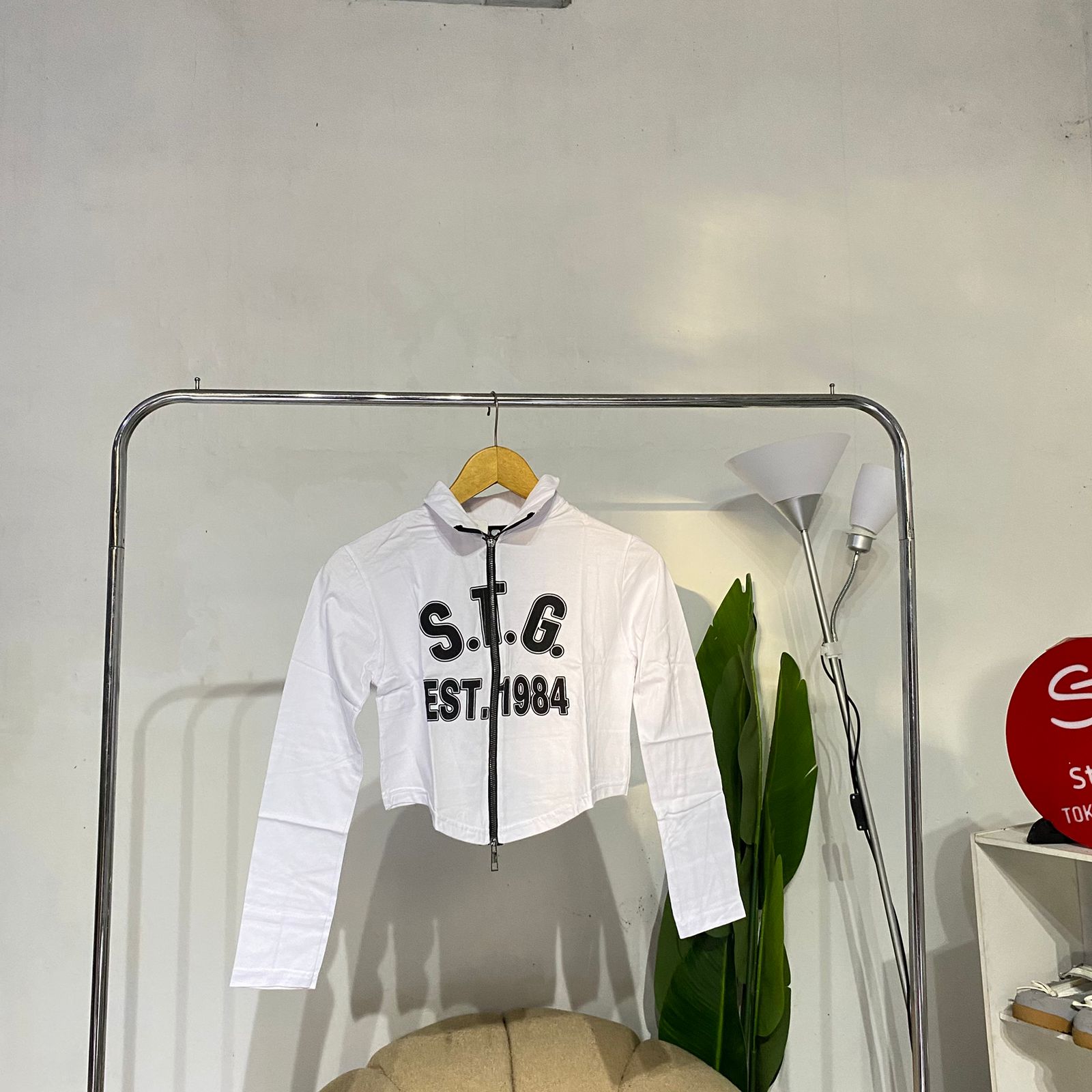 kaos wanita stg ziper