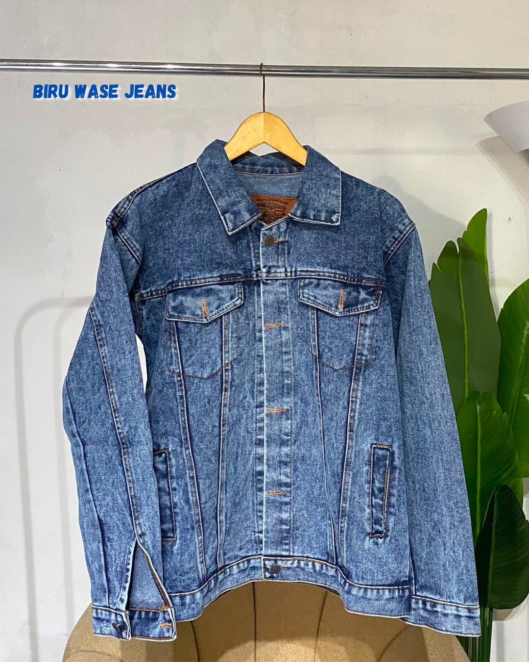 Jaket pria jeans basic