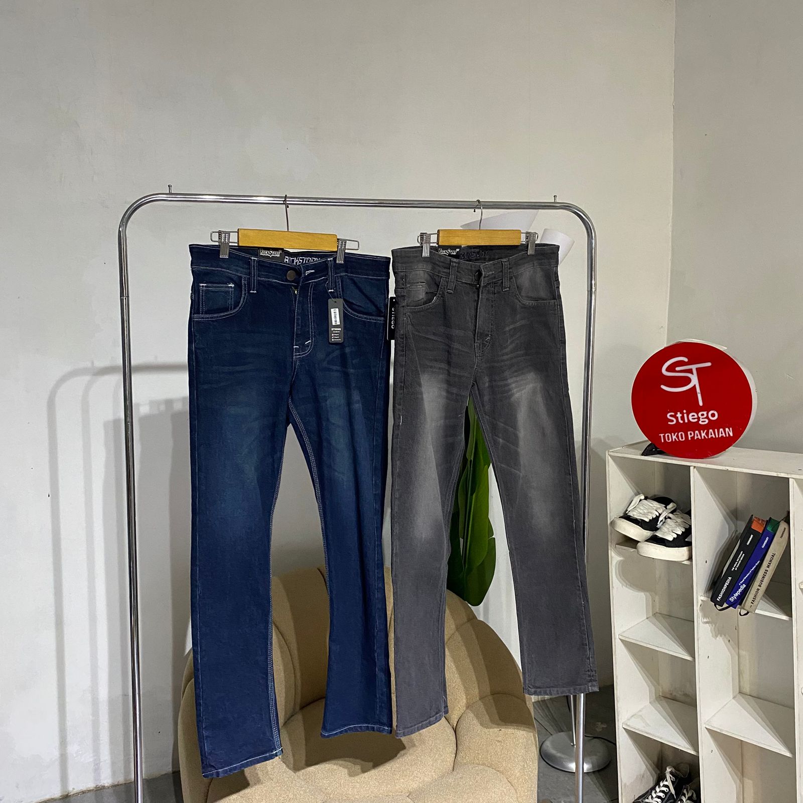 Celana Panjang  Jeans Pria selvedge skiny