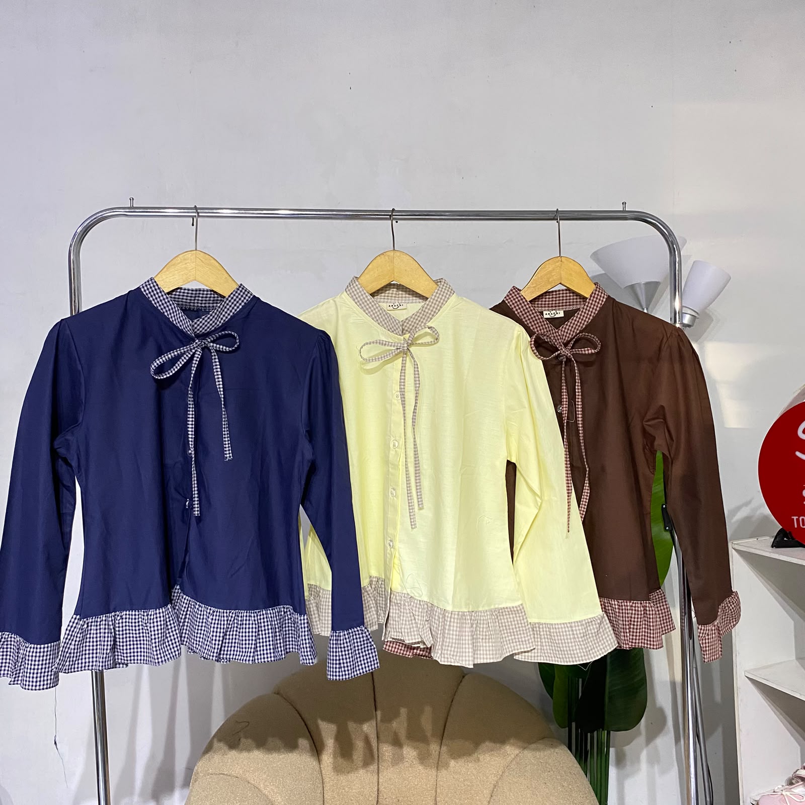 Kemeja wanita arachi blouse soya