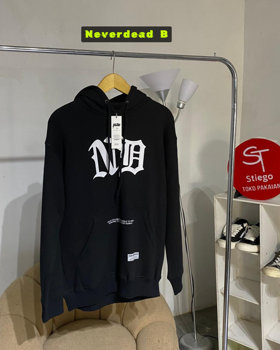 Sweater hoodie pria never dead
