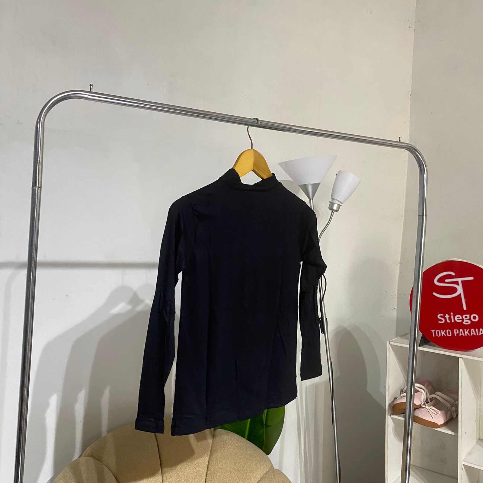 Atasan manset badan wanita premium turtle neck, kaos premium bungsu