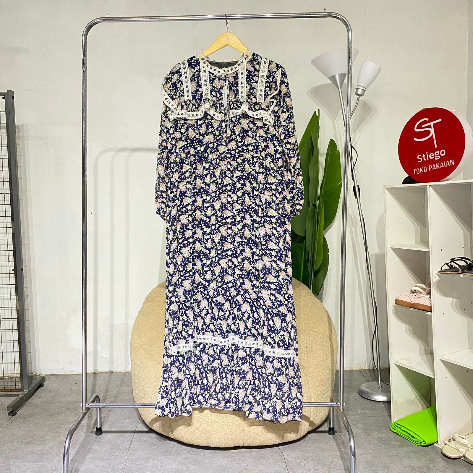 Gamis bunga wanita 1252