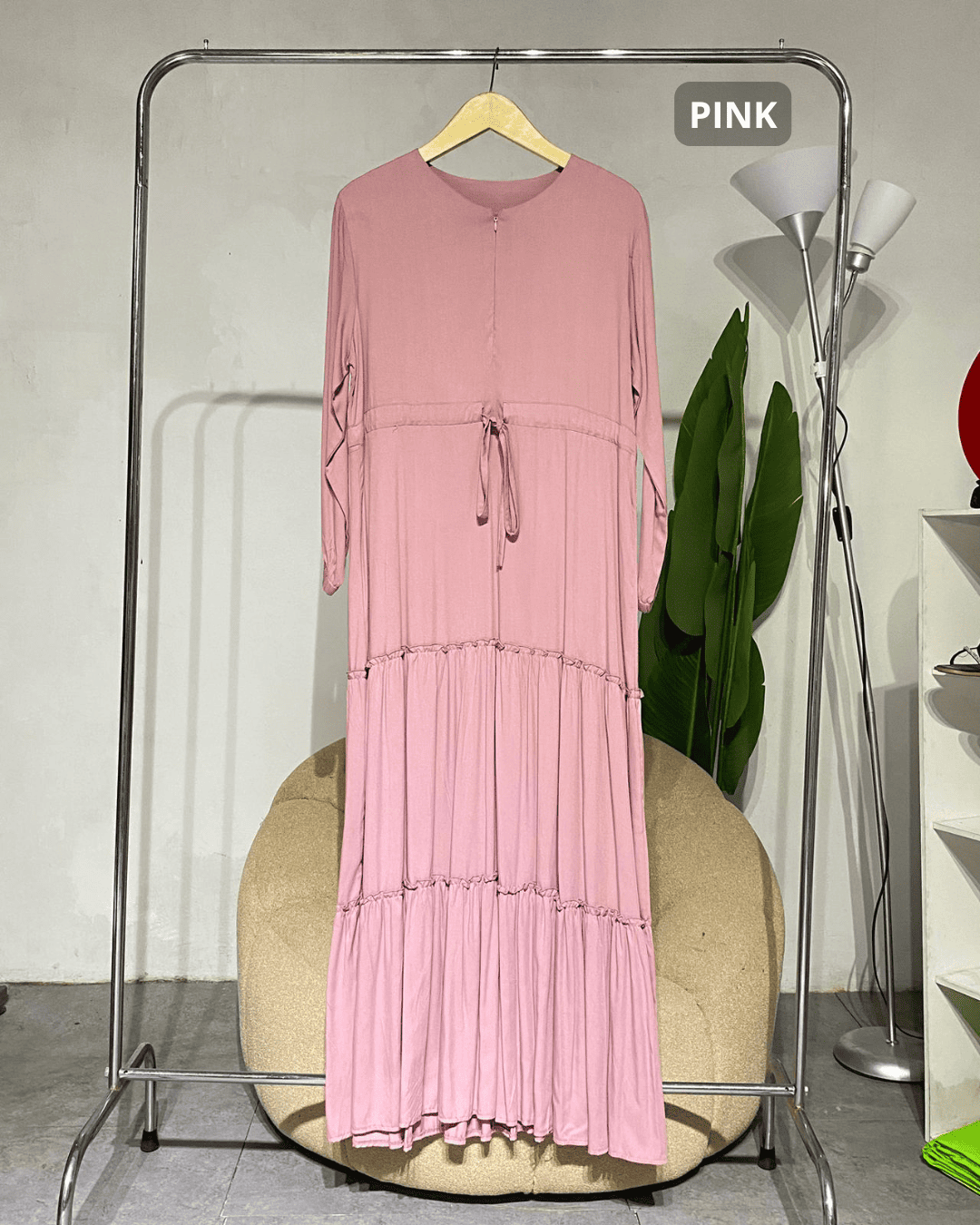 Gamis wanita Rayon  polos