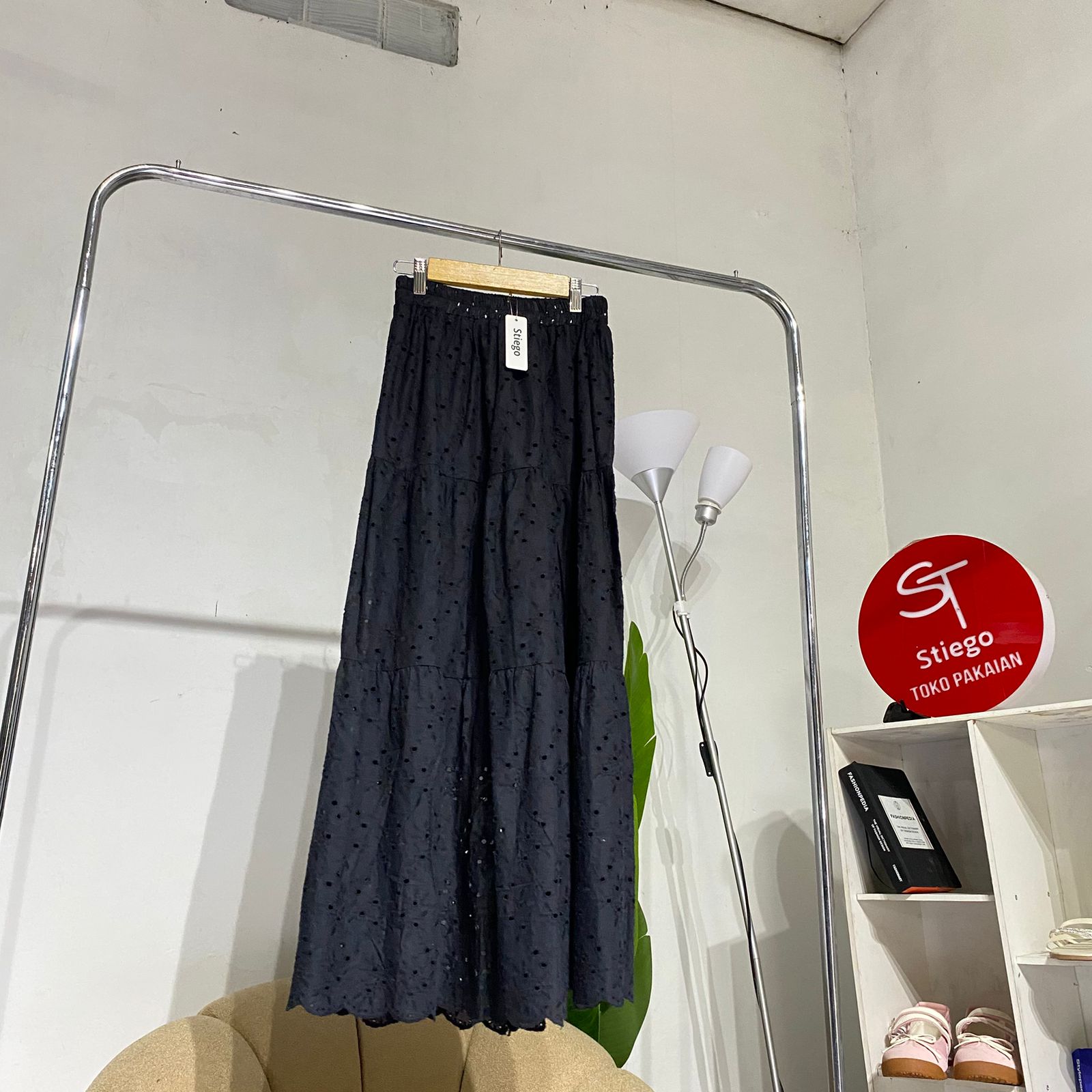 Rok wanita katun bordir  LONG