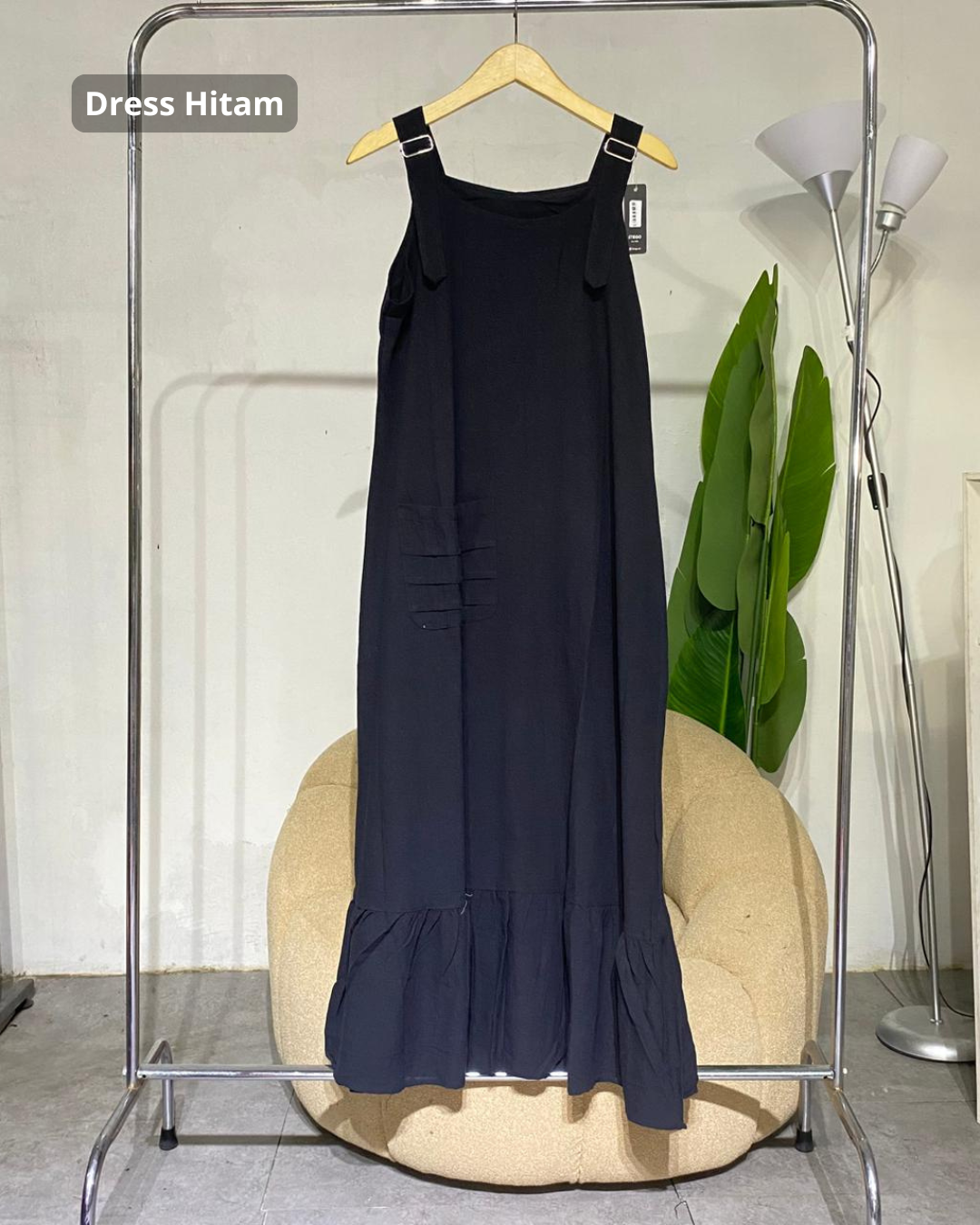 Dres wanita jumpsuit overal linen angle 06