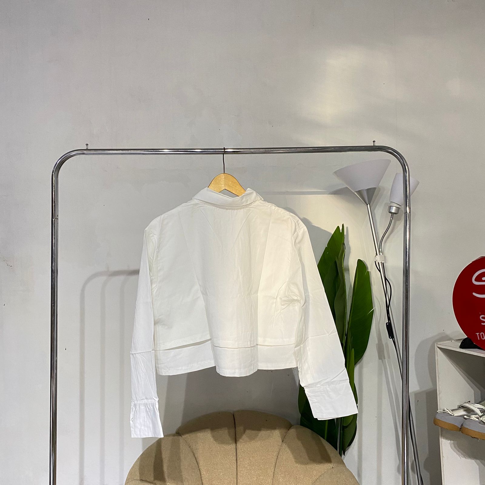 kemeja wanita polos  crop lvkb
