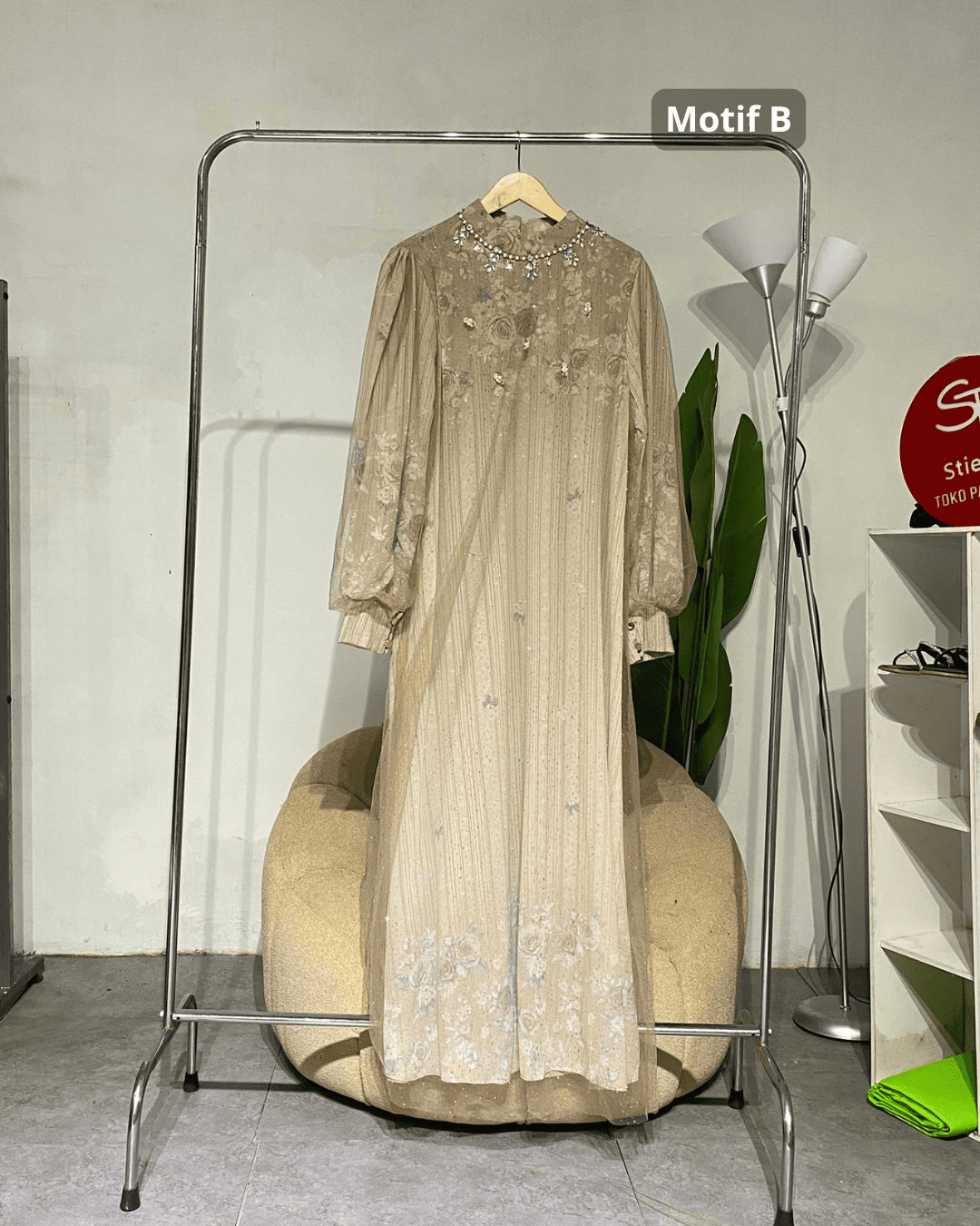 Gamis Wanita mawah  ceruty dres 01