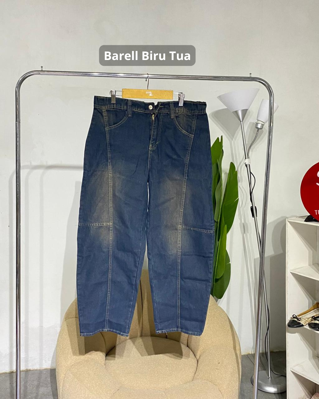 Celana Wanita Jeans Barel Baggy