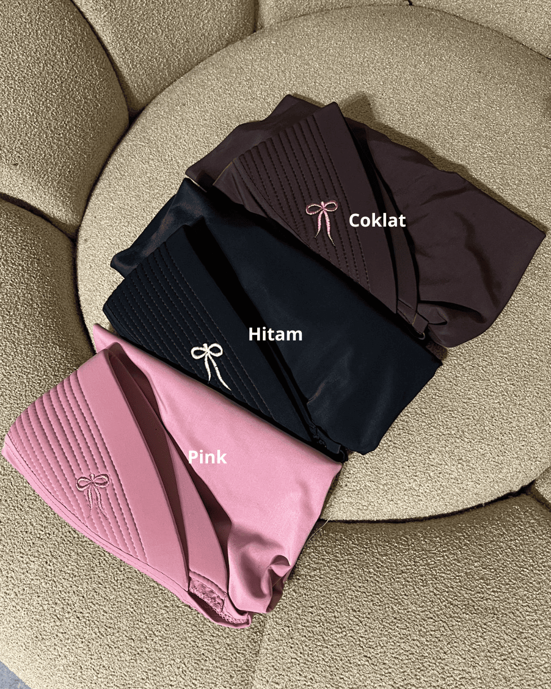 Hijab wanita bergo pita sport (ukuran M)