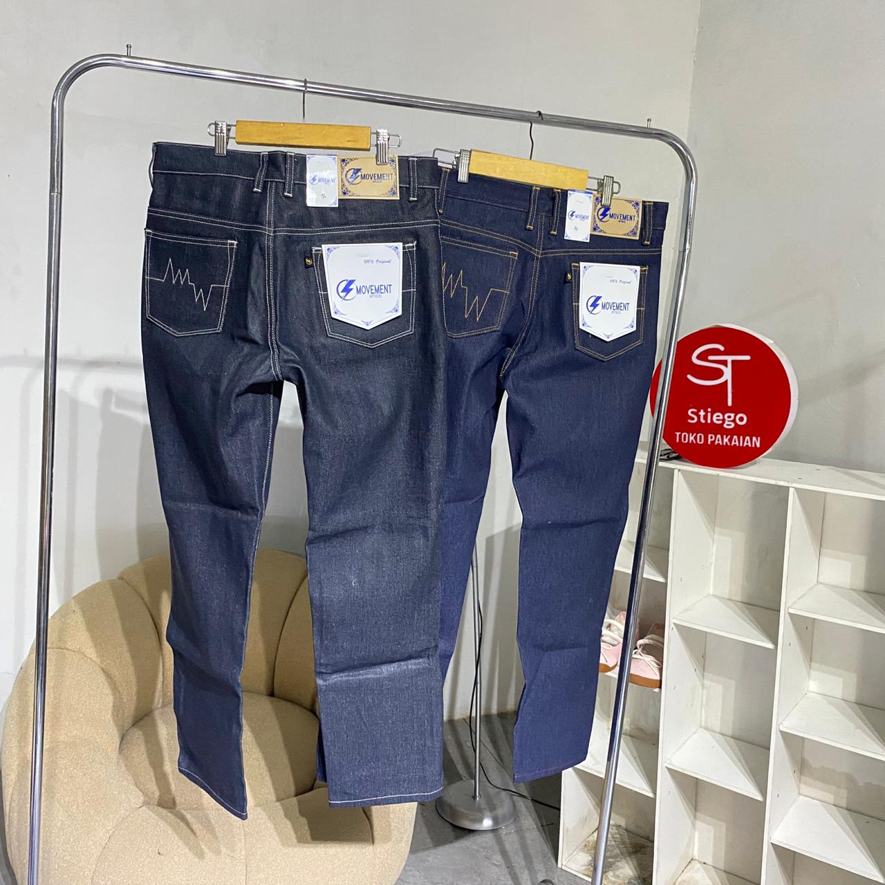 Celana pria denim raw denim selvedge 14oz  basic