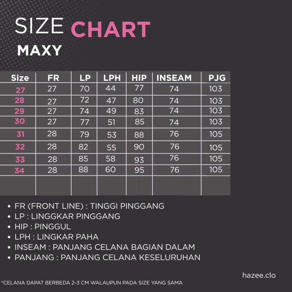 Celana jeans  wanita cutbray haze maxy