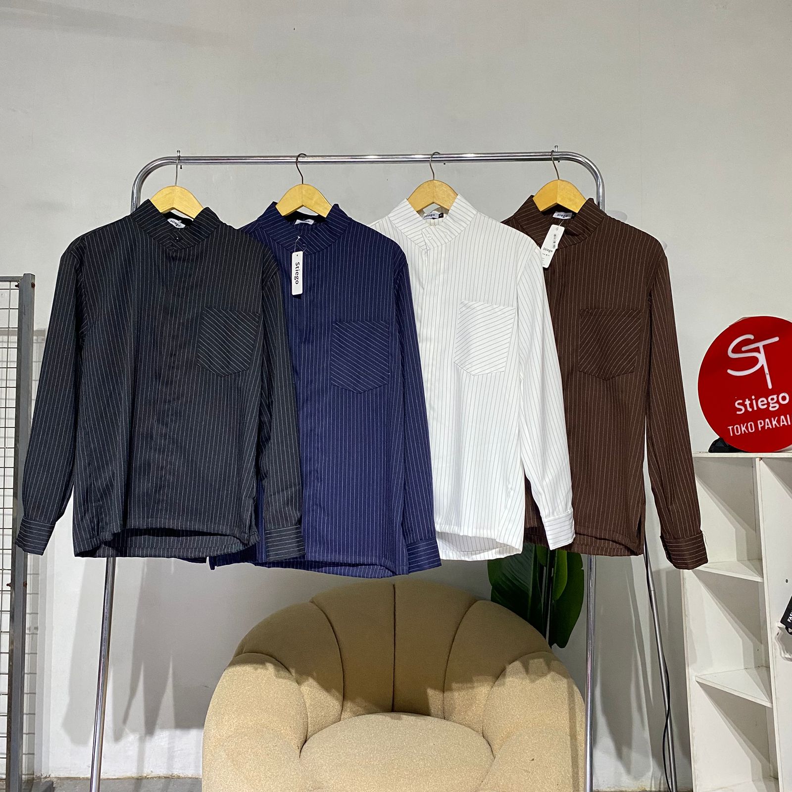 Kemeja pria koko salur takwa lengan pendek