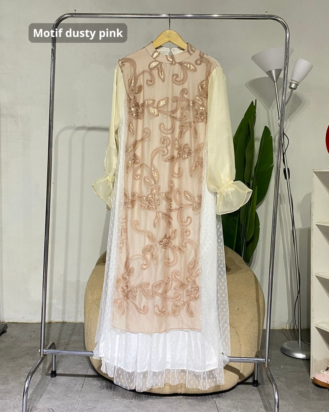 Gamis Wanita  anggun kombinasi