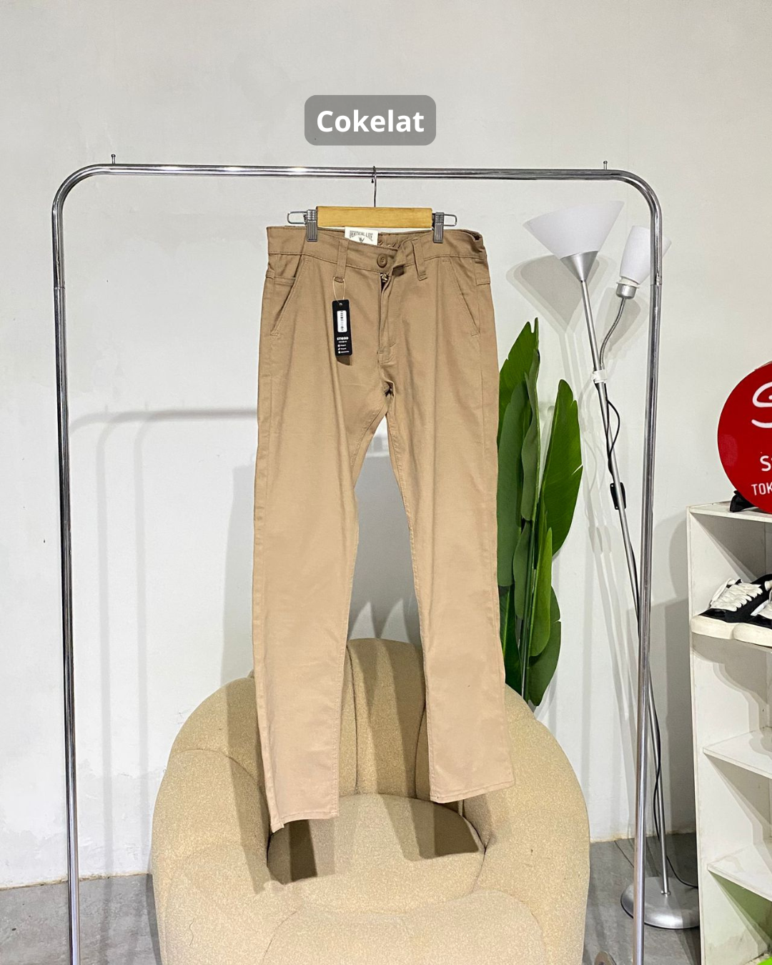 Celana Chinos pria veatical line