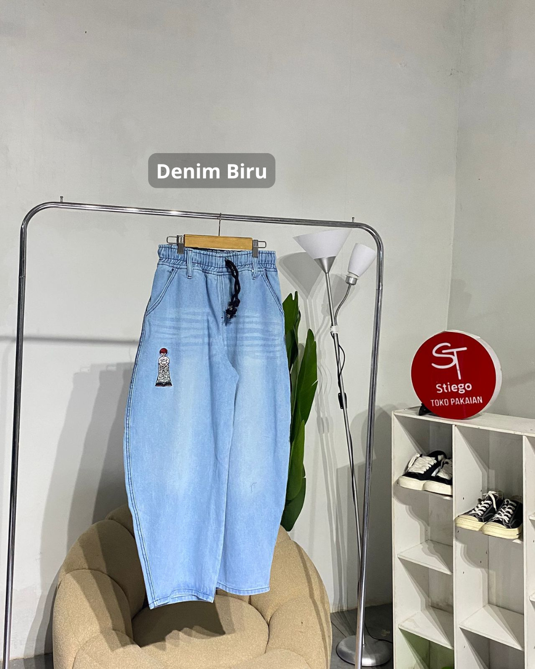 CELANA DENIM BAGGY BALON 13.5 oz | DENIM BALON PANTS VINTAGE CLUB