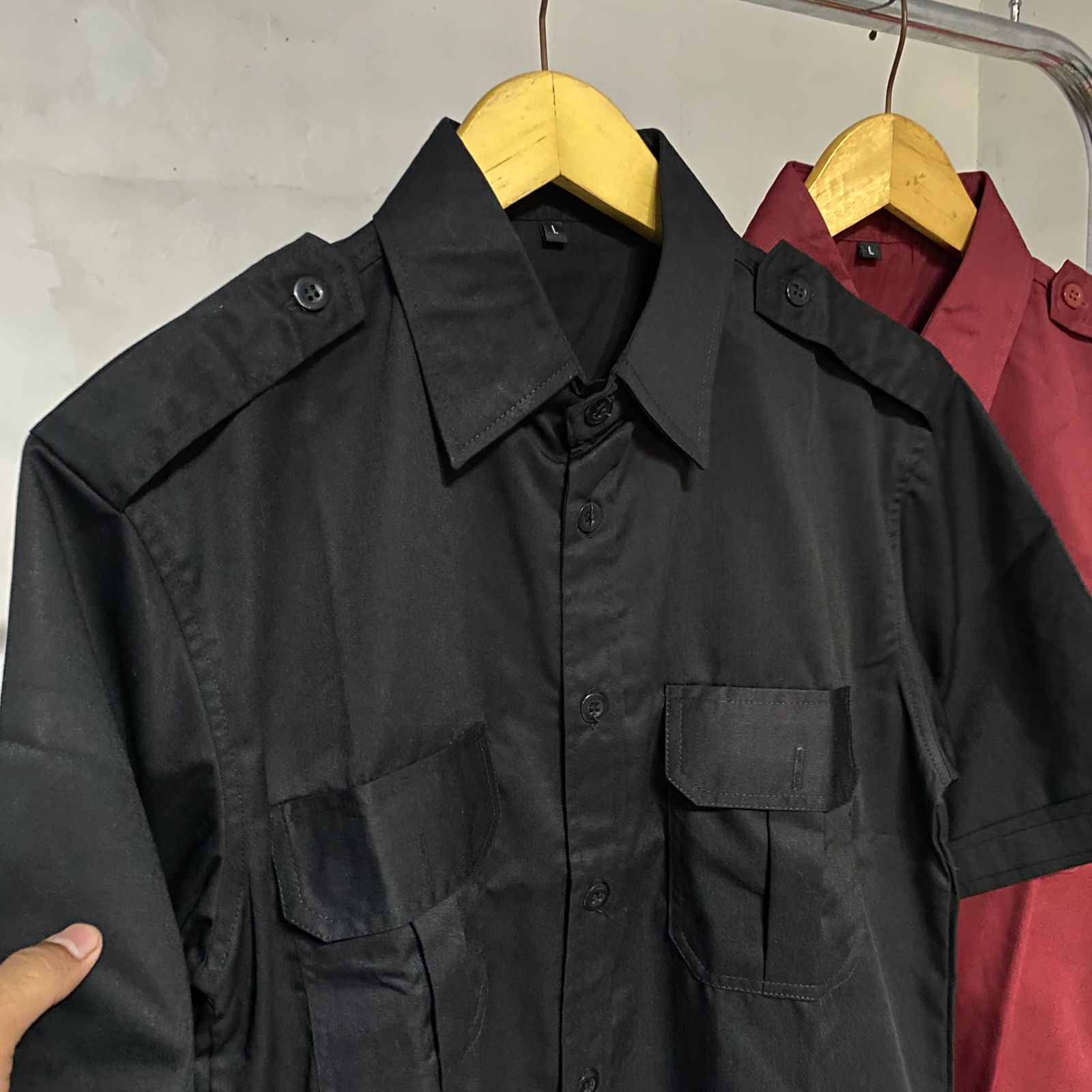 Kemeja  polos pdl pria lengan pendek
