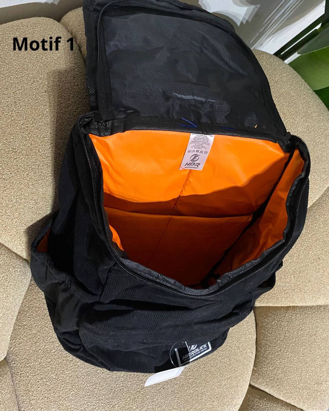 Tas ransel back pack  corduroy pria