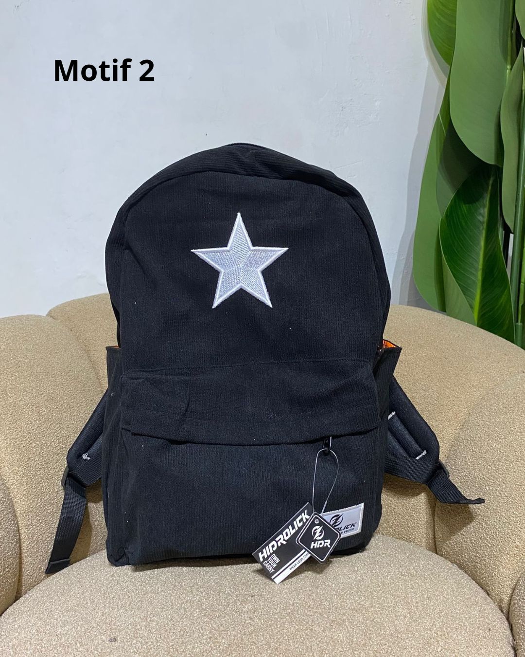 Tas ransel corduroy pria