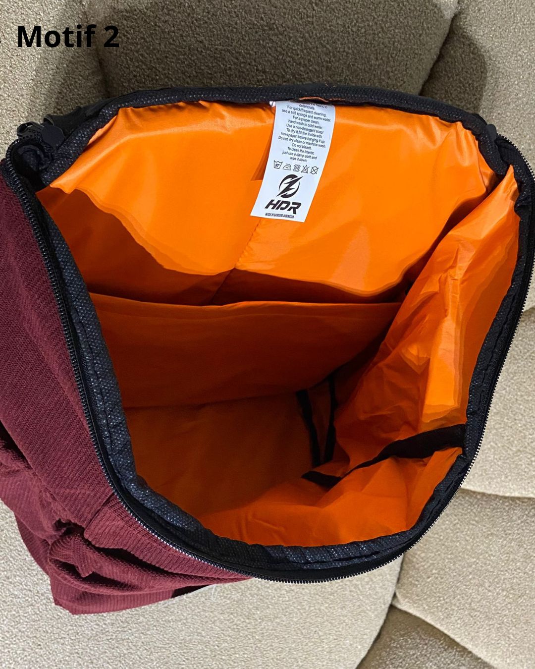 Tas ransel back pack  corduroy pria