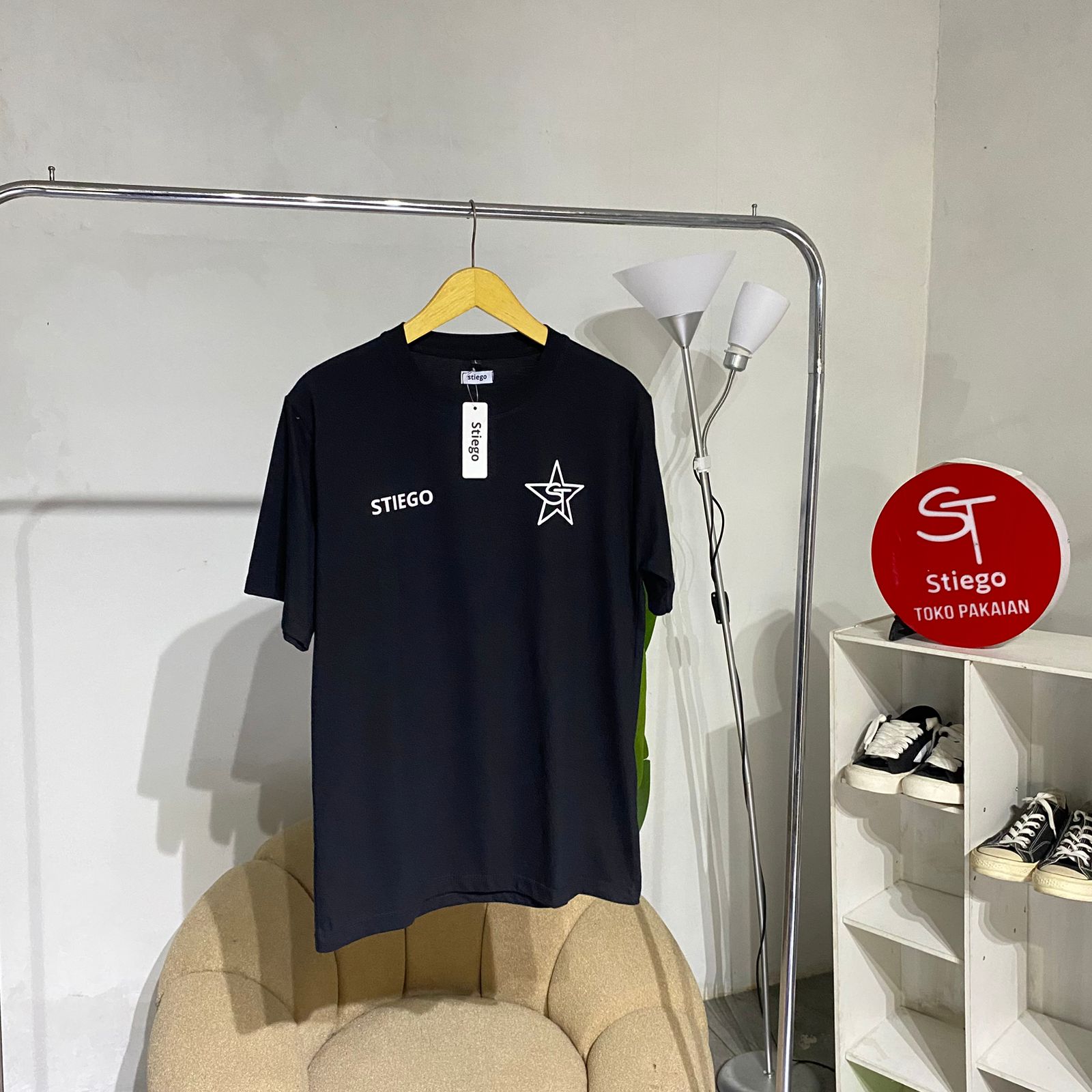 Stiego Kaos Apparel lengan pendek   streetwear star bintang vol 02 ( pria )