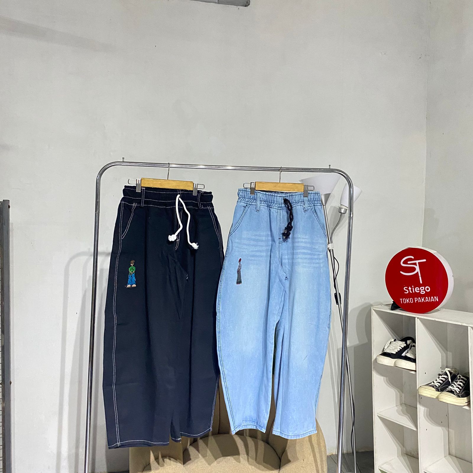 CELANA DENIM BAGGY BALON 13.5 oz | DENIM BALON PANTS VINTAGE CLUB