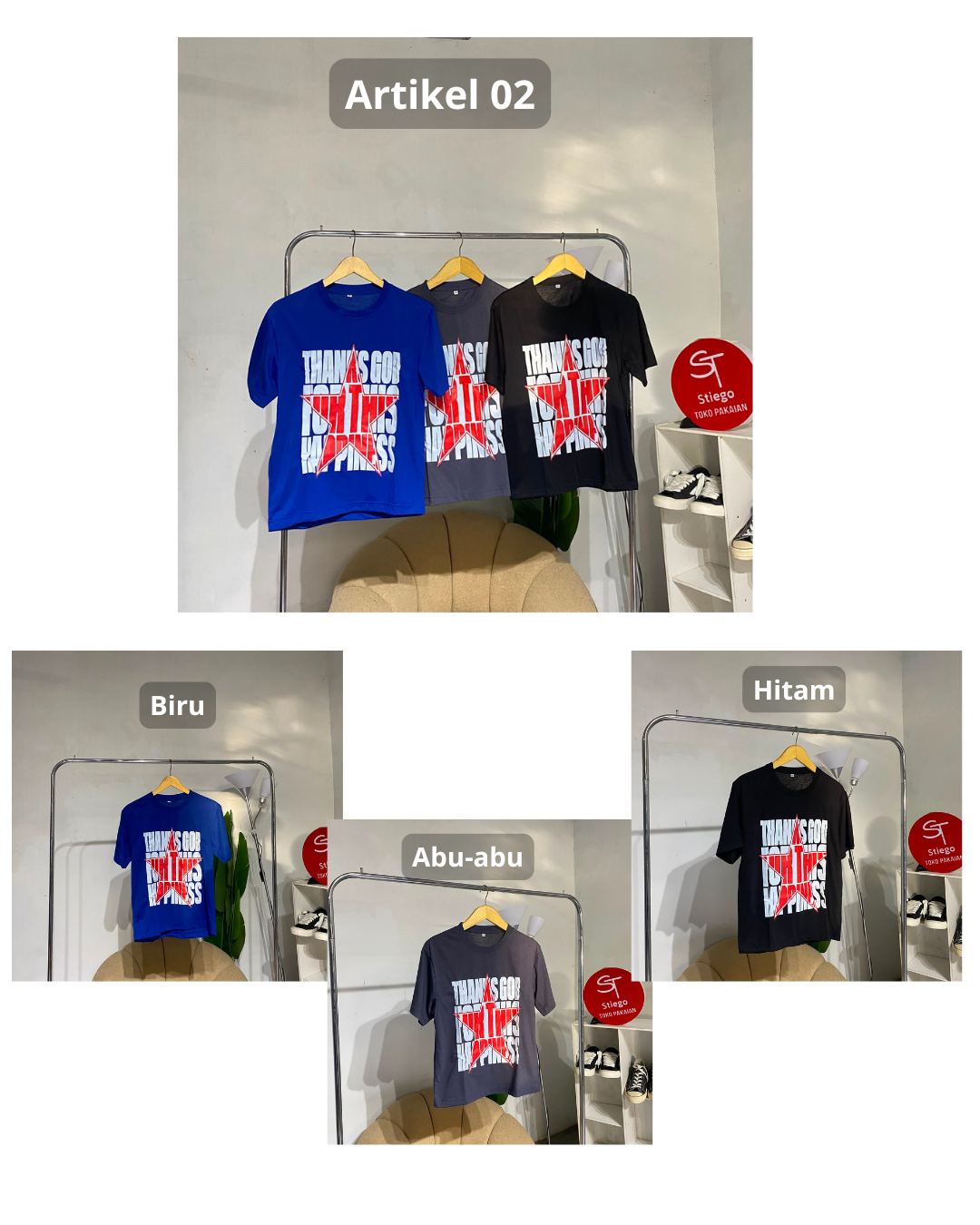 Kaos pria artikel pria lengan pendek