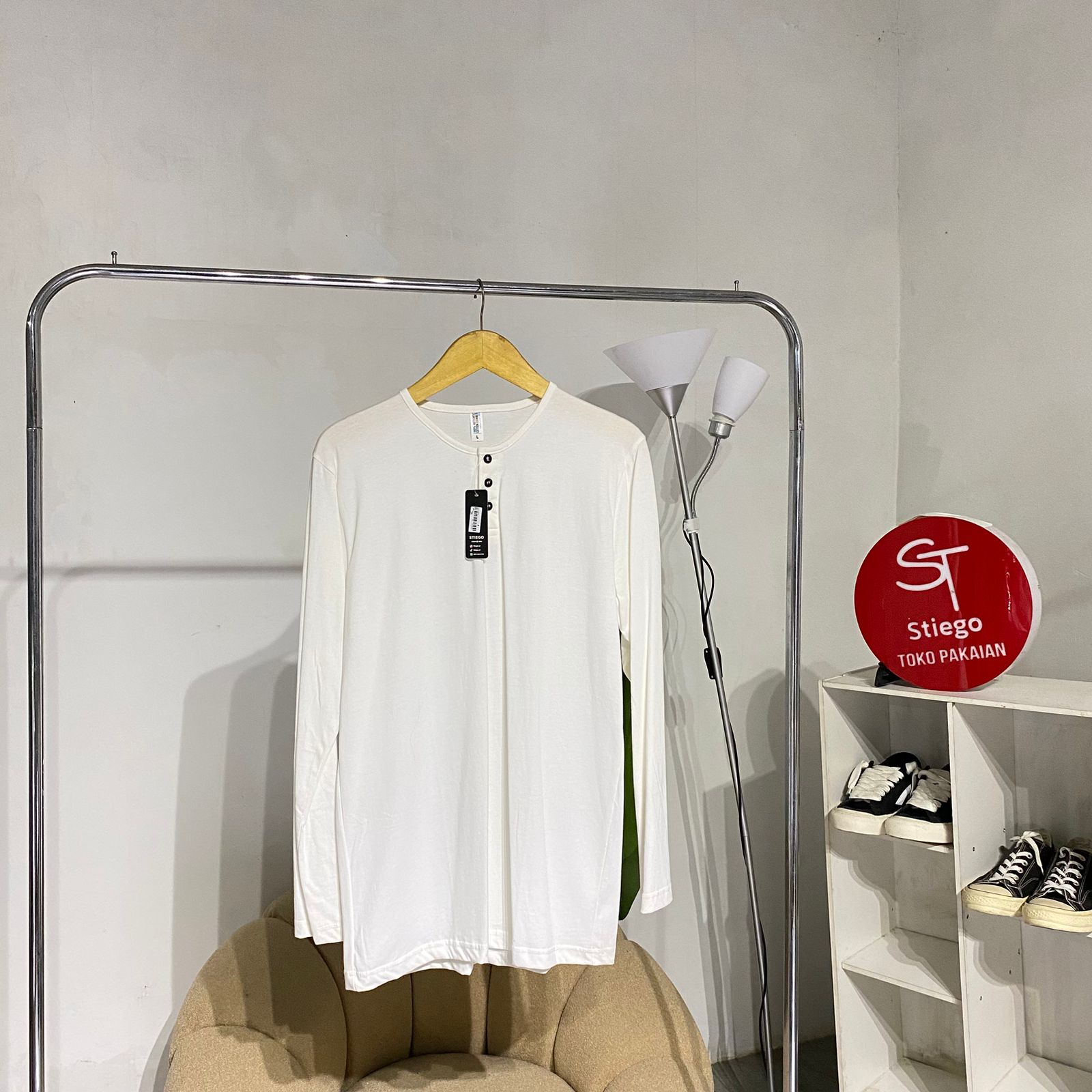 Kaos polos heney Basic  lengan panjang pria