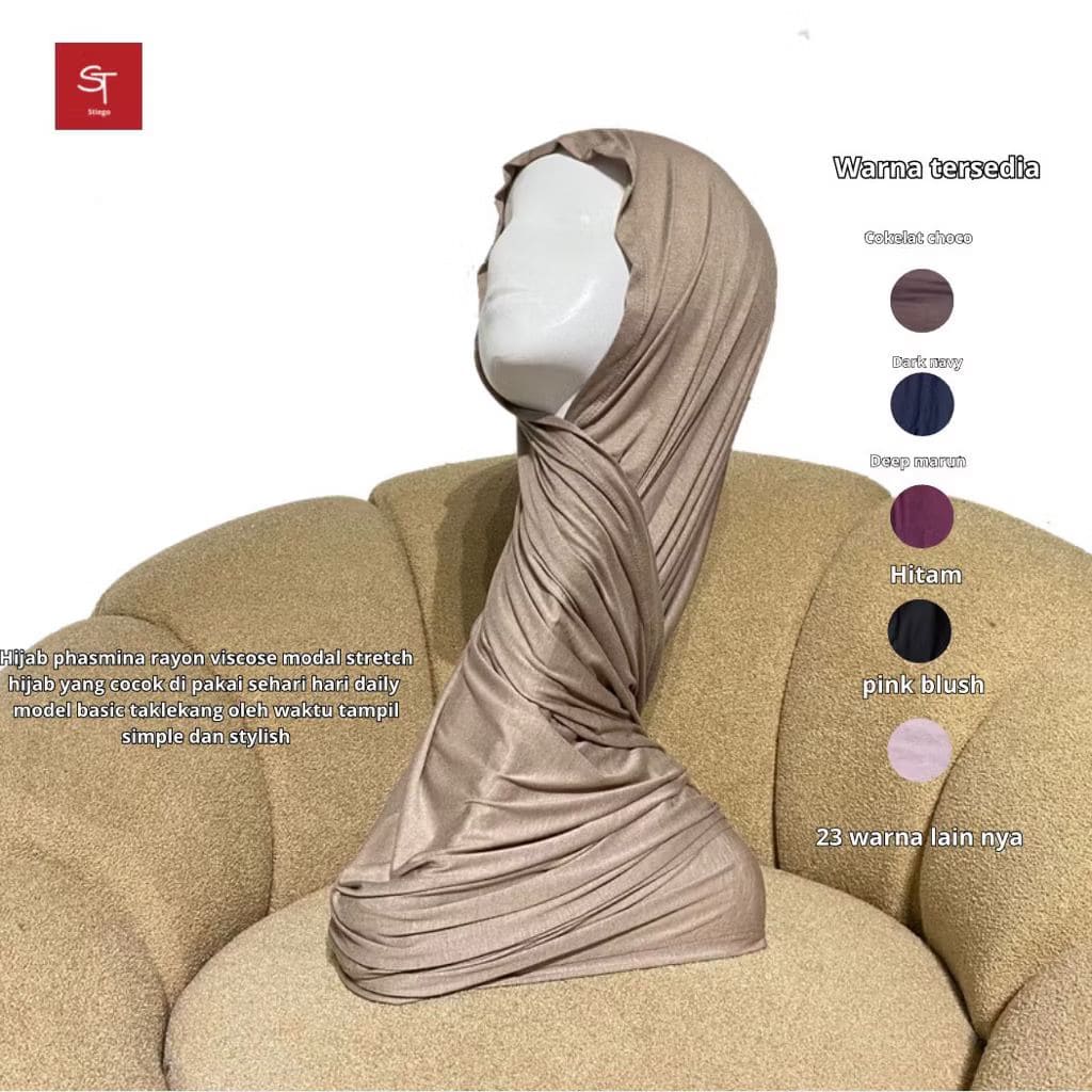 hijab wanita pashamina rayon viscose