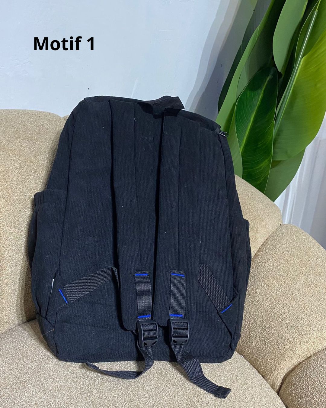 Tas ransel back pack  corduroy pria