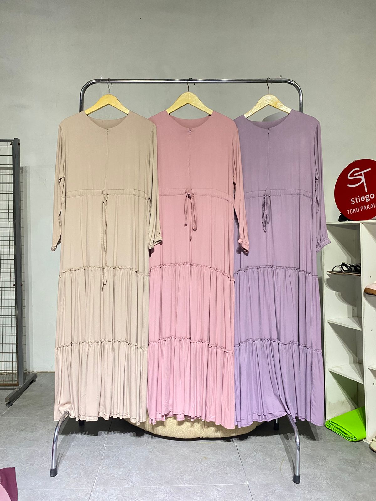 Gamis wanita Rayon  polos