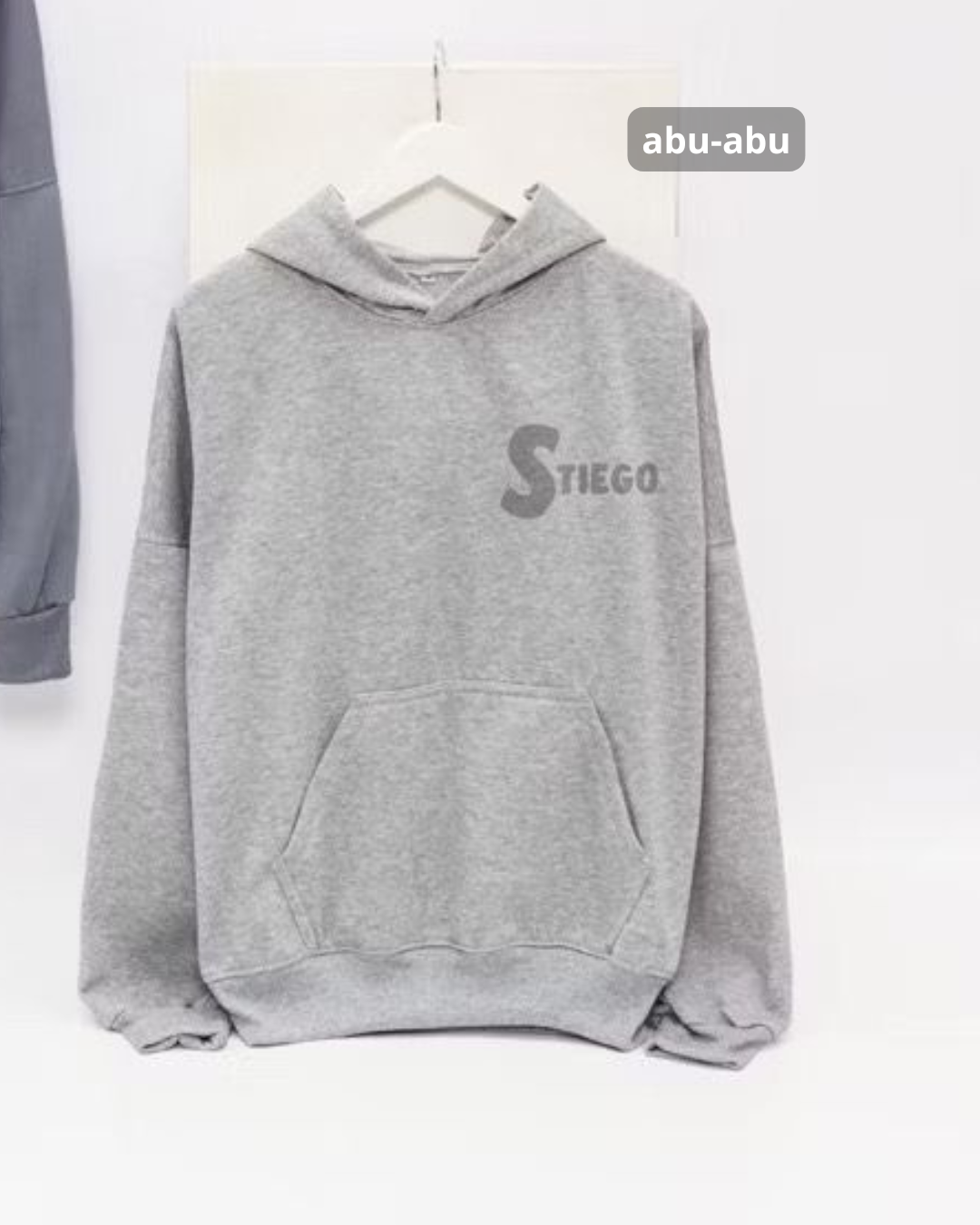Stiego Oversized Boxy Sweater Hoodie pria