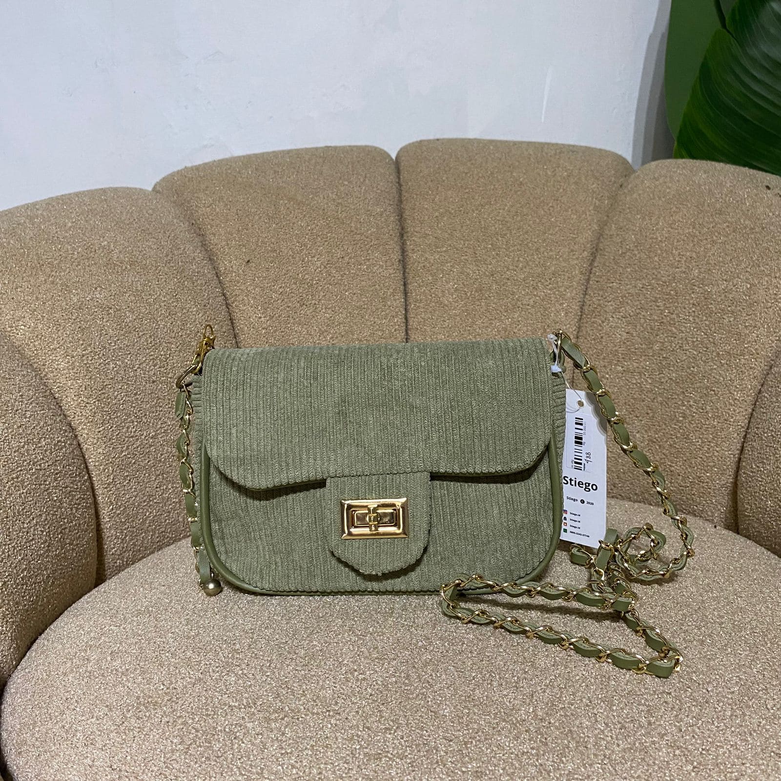 Tas slempang wanita otg motif Mix Corduroy