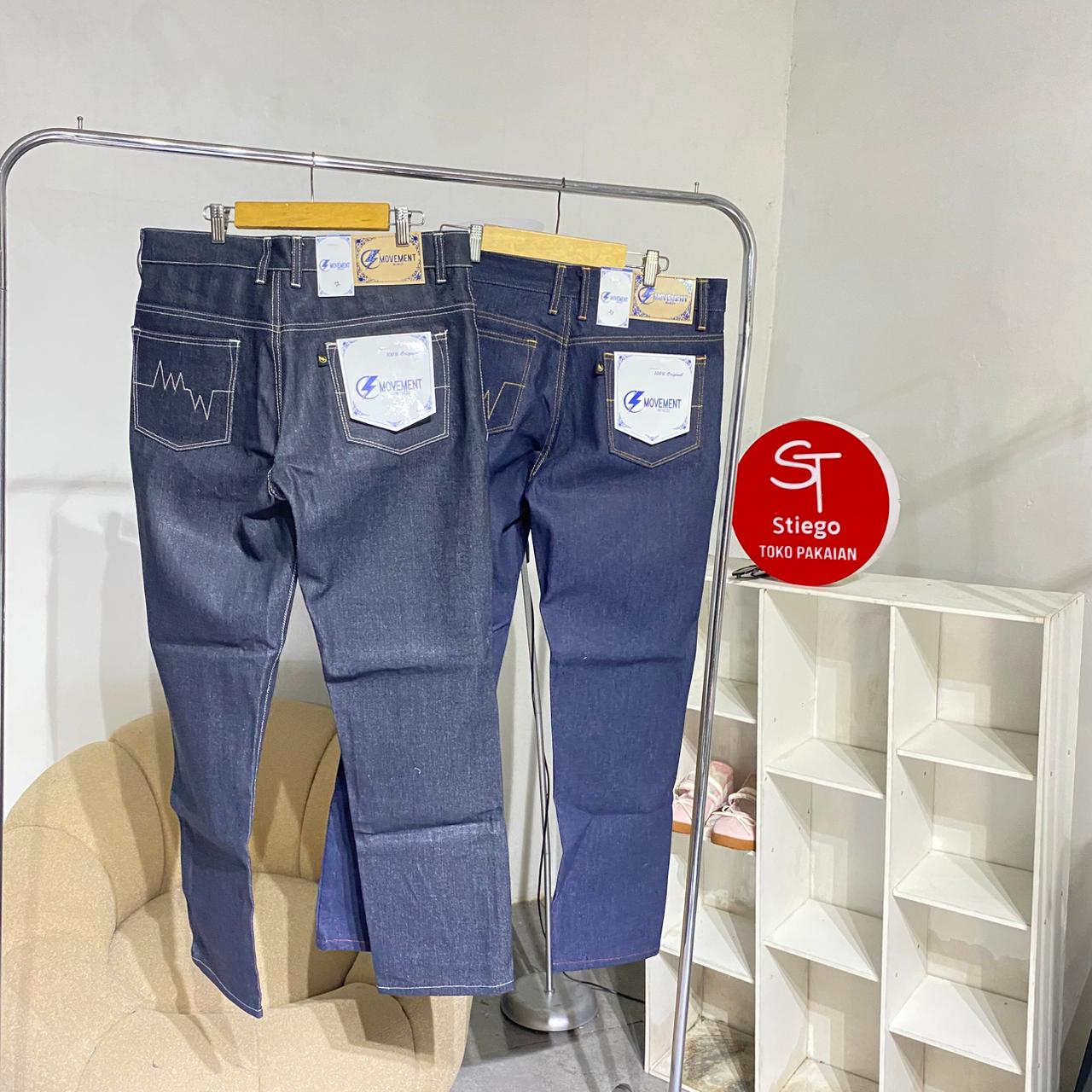 Celana pria denim raw denim selvedge 14oz  basic
