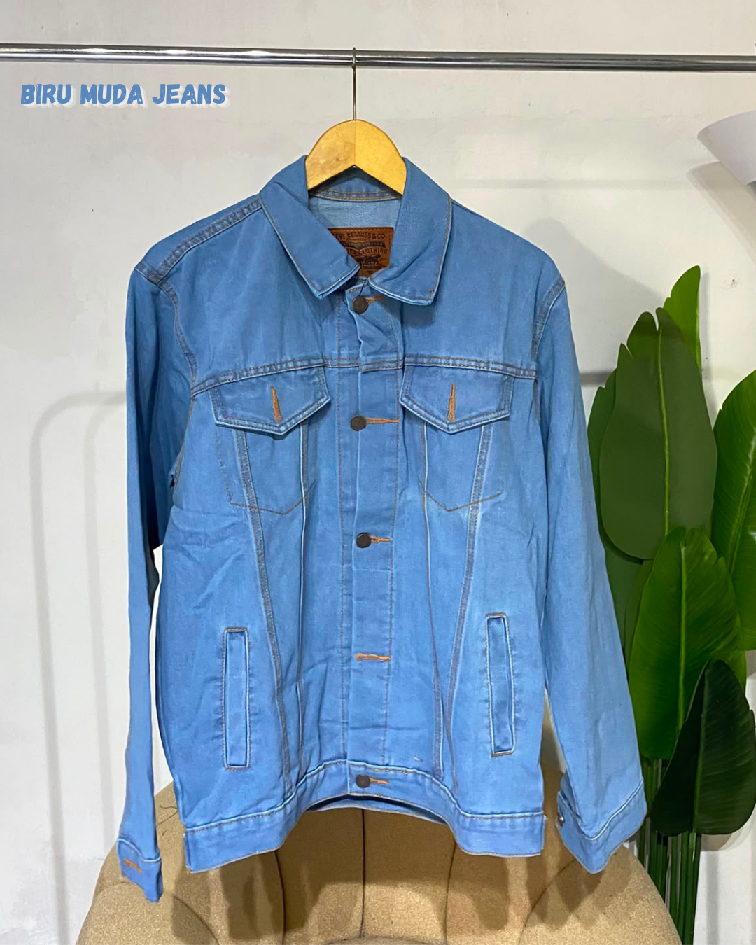 Jaket pria jeans basic