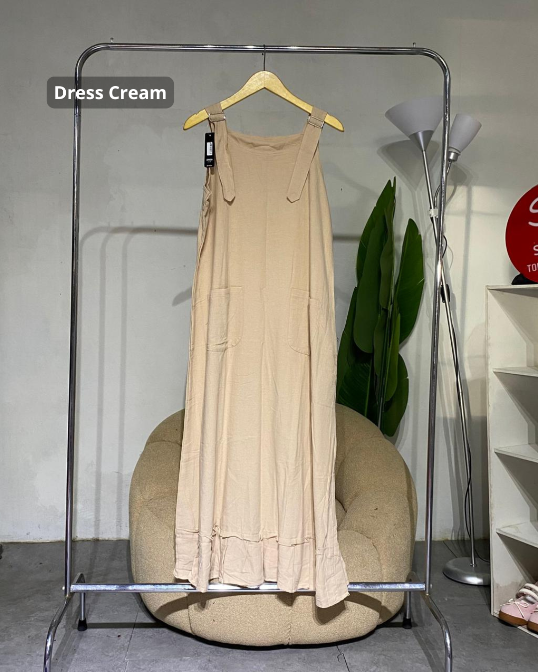 Dres wanita jumpsuit overal linen angle 07