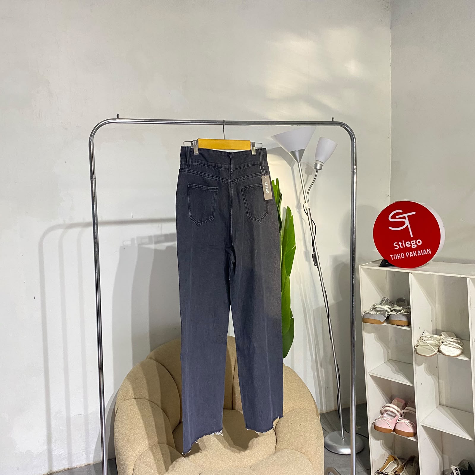 Celana wanita jeans highwaist  wanita korea