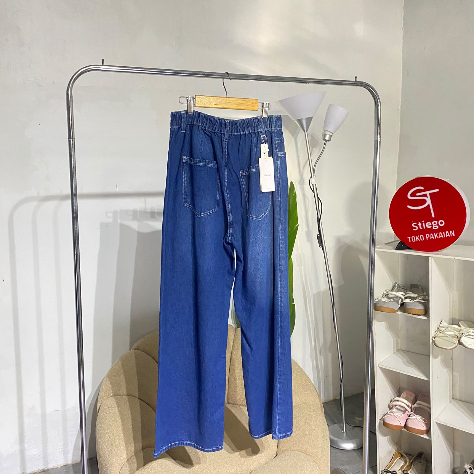 Celana wanita jeans kulot cocolie 8405