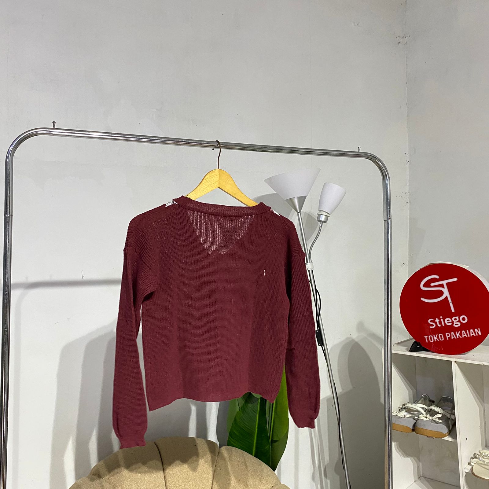 Atasan knit renda
