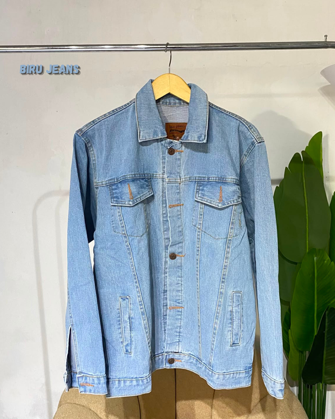 Jaket pria jeans basic