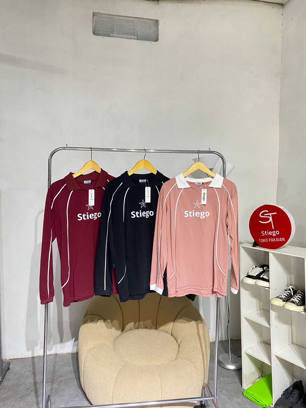 Stiego Kaos Apparel lengan panjang  streetwear star bintang vol 03 (wanita )