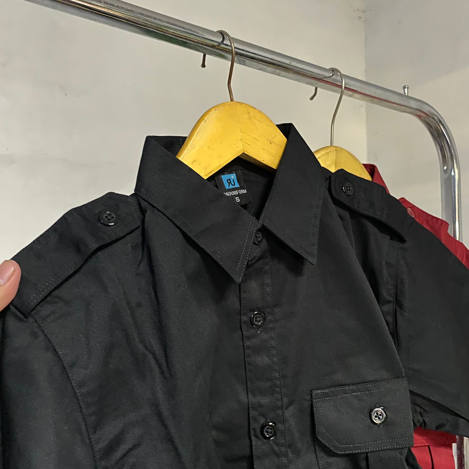 Kemeja  polos pdl pria lengan pendek  uniform
