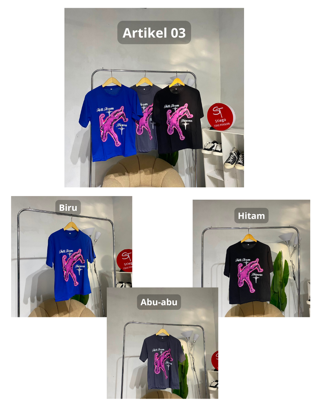 Kaos pria artikel pria lengan pendek
