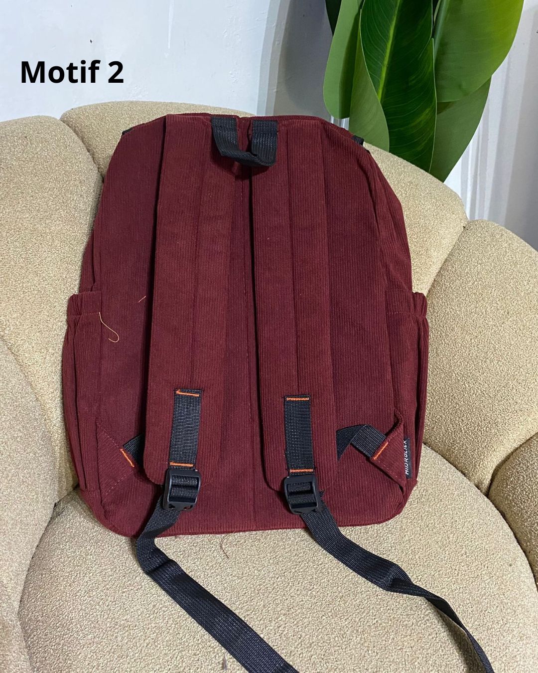 Tas ransel back pack  corduroy pria