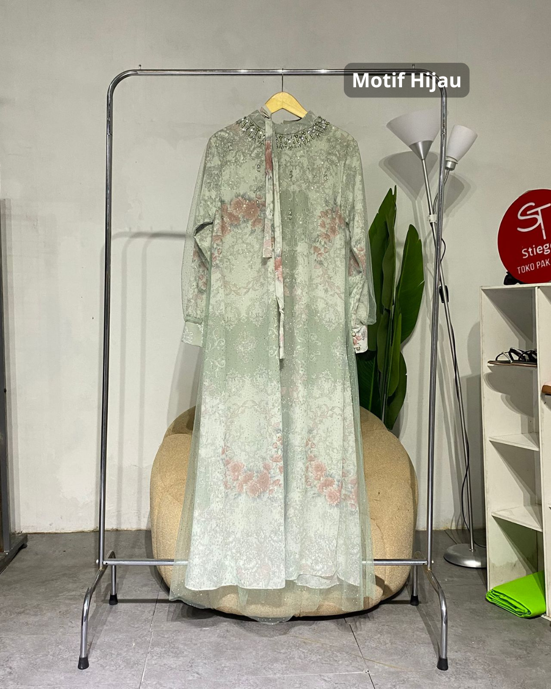 Gamis Wanita mawah  ceruty dres 03