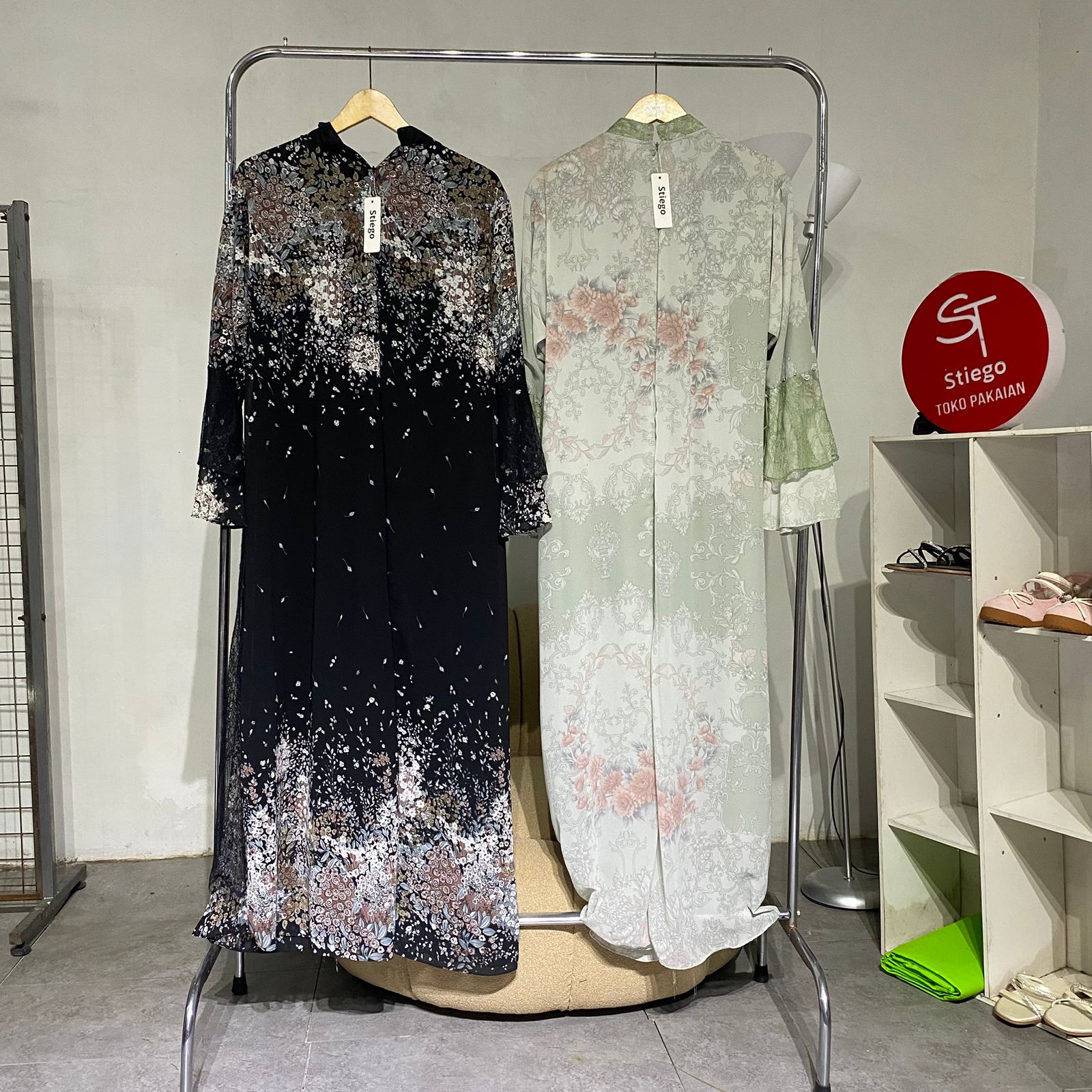 Gamis Wanita mawah  ceruty dres 02