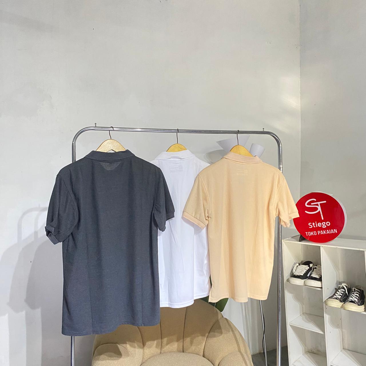 Atasan kaos polo rambidend pria lengan pendek