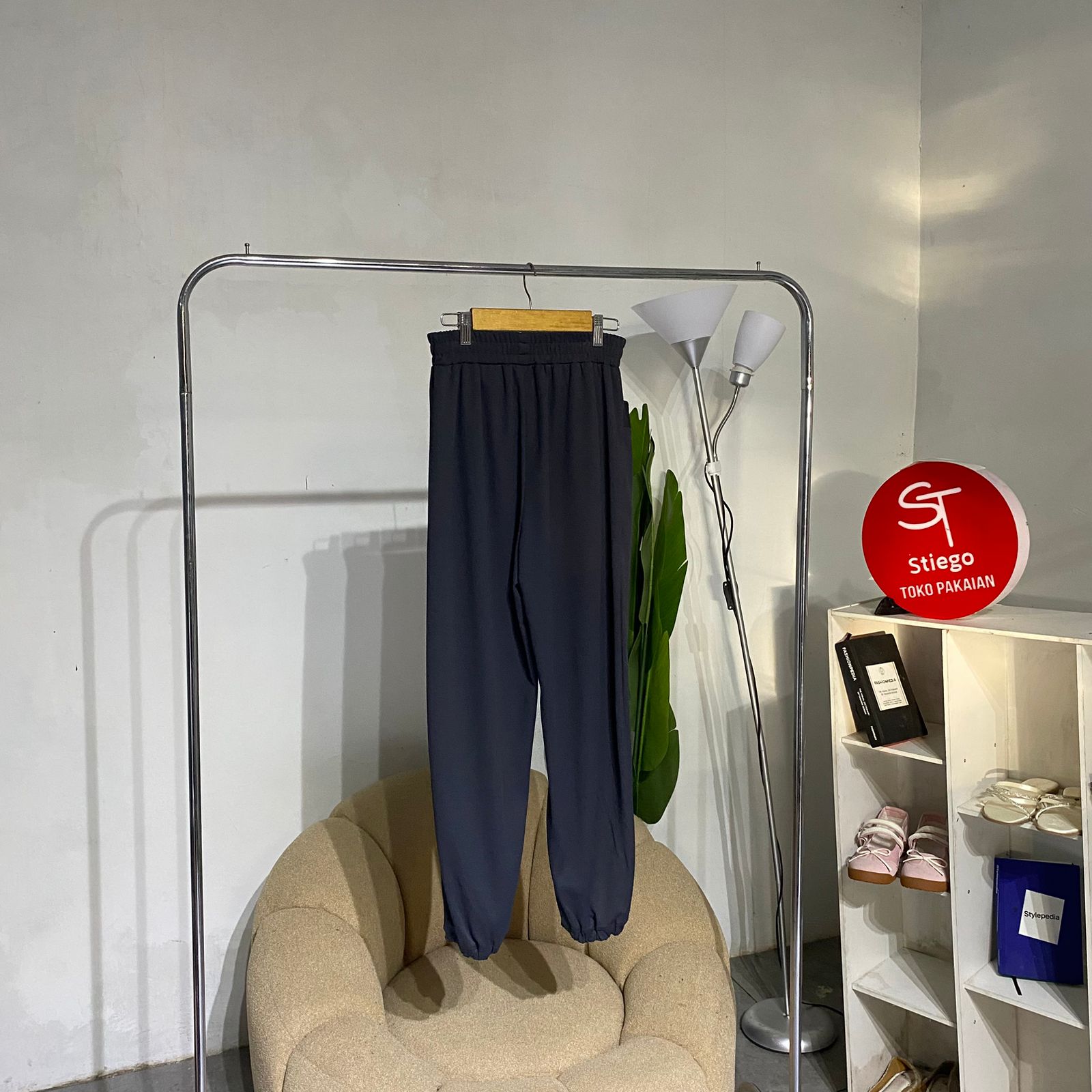 Celana wanita ram knit  pants